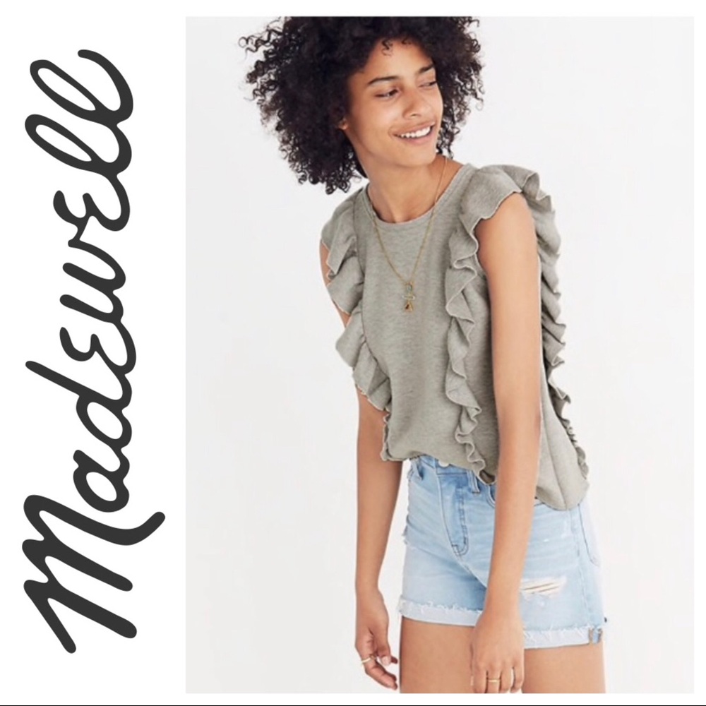 🎄NWT🎄 Madewell Ruffled Sweater Tank